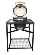 Landmann Kamado 18 inch with Table Grey - Ceramic Charcoal BBQ - MLS Pizza Stones - Ø38.3 cm