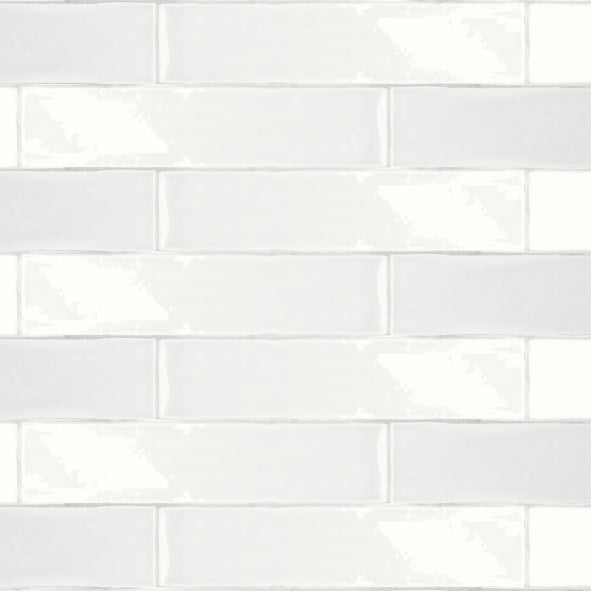 Wall tile Mayolica White 7.5x30 cm