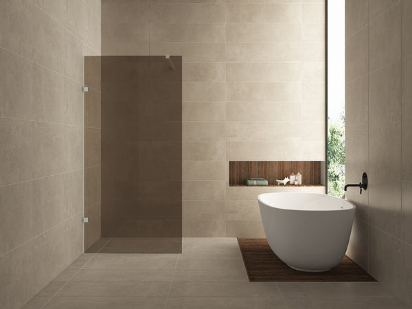 Less inloopdouche 800 x 2000 x 8 mm nano vintage brons glas/geborsteld staal