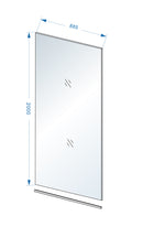 Slim glasplaat 900 x 2000 x 8 mm nano helder glas