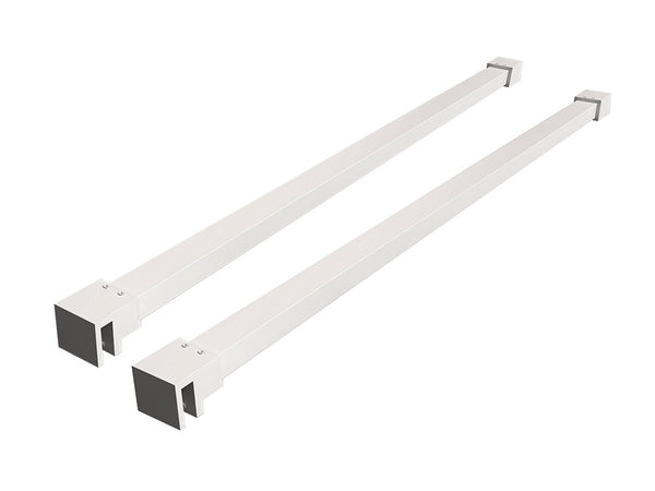 Slim set stabilisatiestangen 120 cm voor vrijstaande inloopdouches mat wit