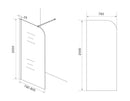 Curvea inloopdouche 800 x 2000 x 8 mm nano helder glas