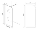 Curvea inloopdouche 1000 x 2000 x 8 mm nano helder glas