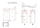 Slide nis schuifdeur 1400 x 2000 x 8 mm nano helder glas/chroom
