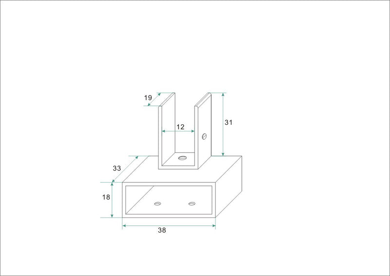 right angle glass coupling rotatable for stabilizing bar