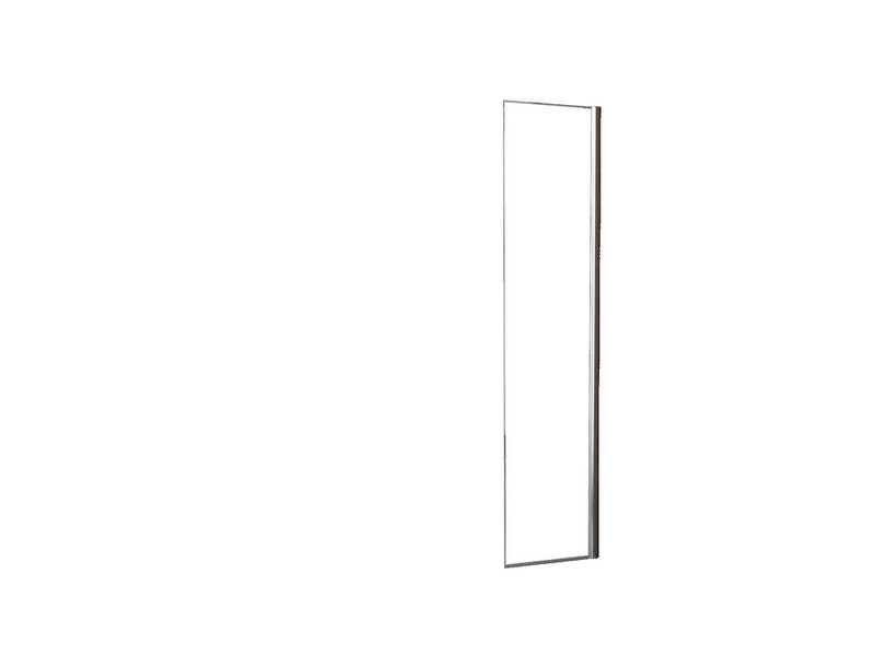 Eco zijwand met muurprofiel 400 x 2000 x 8 mm nano helder glas/chroom