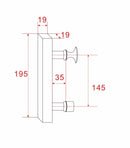 Deurgreep type 7 14,5 cm chroom