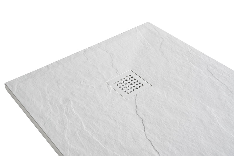 Stonea douchebak antislip composiet 900x1400x30 mm inkortbaar mat wit