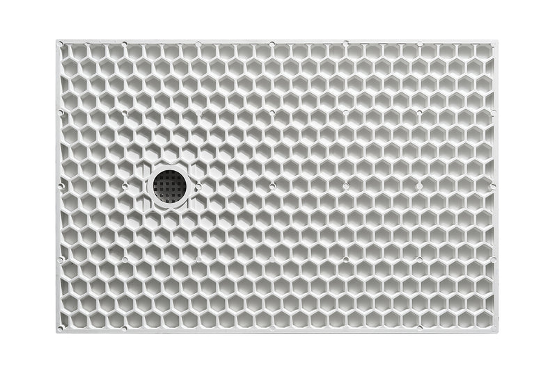 Stonea douchebak antislip composiet 900x1400x30 mm inkortbaar mat wit