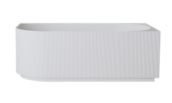 Rivi hoekbad rechts 180 x 80 cm acryl glans wit met waste glans wit