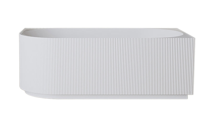 Rivi hoekbad rechts 180 x 80 cm acryl glans wit met waste glans wit