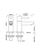 Caral Amador fonteinkraan Kiwa 1/2'' mat zwart
