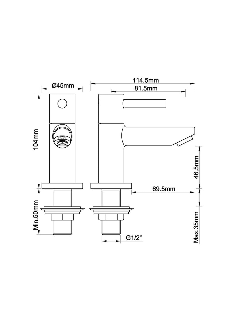 Robinet de fontaine Caral Amador Kiwa 1/2'' chromé