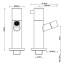 Amador fonteinkraan met muurbevestiging Kiwa 1/2'' gunmetal PVD