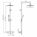 Tivaro thermostatic rain shower set surface-mounted matt black