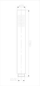 304 staafhanddouche 1 stand rond geborsteld RVS