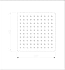 Pommeau de douche carré 304 20 cm en acier inoxydable brossé