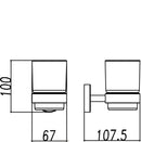 304 beker met houder RVS