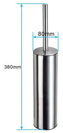 304 toiletborstel met houder RVS