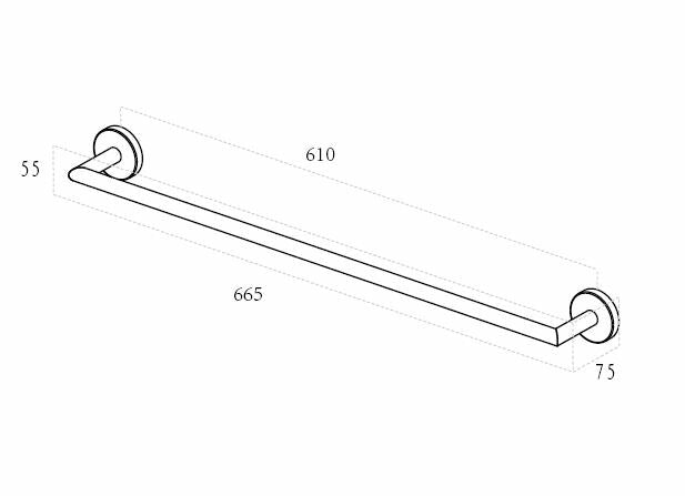 Alonzo towel rack chrome