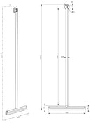 Alonzo vloerwisser met ophanghaak chroom