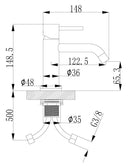 Style wastafelkraan geborsteld messing PVD