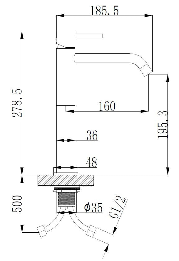 Robinet de lavabo Style XL haut chrome