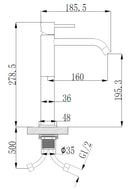 Style XL wastafelkraan hoog mat zwart