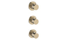 Caral afbouwdeel thermostatische douchekraan met 2 stopkranen geborsteld messing PVD