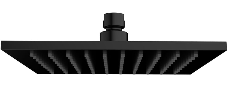 Hoofddouche vierkant 200x8 mm mat zwart