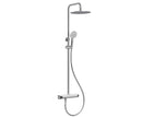 Tondell thermostatische regendoucheset opbouw met planchet chroom