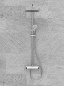 Tondell thermostatische regendoucheset opbouw met planchet chroom