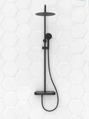 Tondell thermostatische regendoucheset opbouw met planchet mat zwart