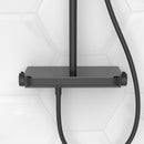 Tondell thermostatische regendoucheset opbouw met planchet mat zwart