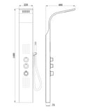 Erie thermostatische douchekolom 148x22 cm RVS