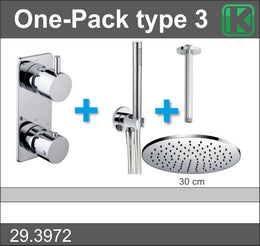 one-pack inbouwthermostaatset type 3 CHR (30cm)