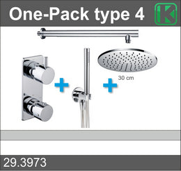 one-pack inbouwthermostaatset type 4 CHR (30cm)