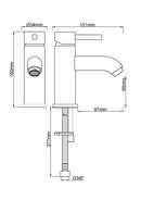 Caral Cadans washbasin tap low chrome