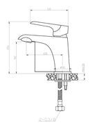 Tarma eenhendel wastafelkraan laag chroom