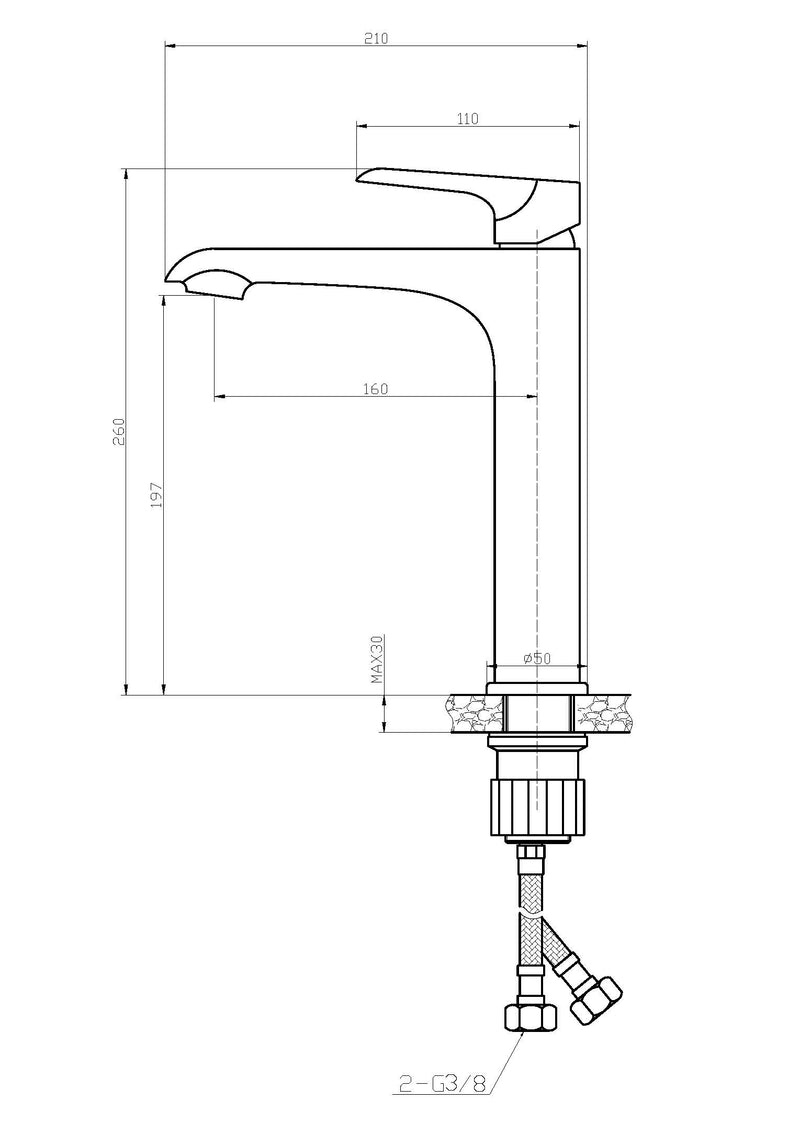 Tarma single-lever washbasin tap high white/chrome