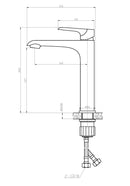 Tarma single-lever washbasin tap high black/chrome