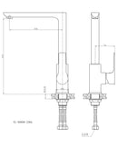 Casma eenhendel keukenmengkraan chroom