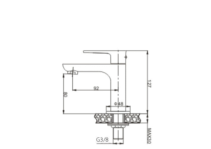 Casma fountain tap 1/2'' chrome