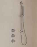 Caral inbouwthermostaat 2 stopkranen compleet met Beam hoofddouche glijstang en staafhanddouche chroom