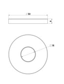 Slim rozet uitloop eenhendel wastafelkraan 50 mm geborsteld brons koper PVD