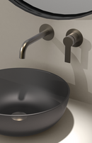 Inbouw wastafelmengkraan gunmetal één-greeps bediening Rondo by FuturBath inclusief inbouwdeel