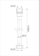 Shower hose 125 cm chrome