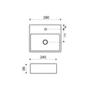 Leto mini fountain 28 x 24, 5 x 9 cm ceramic gloss white