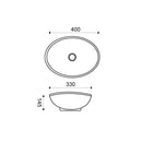 Lavabo Barco ovale 40 x 33 x 14,5 cm céramique blanc brillant