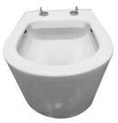 Flow wandcloset rimless met nano coating met Flow toiletzitting softclose en quick release glans wit